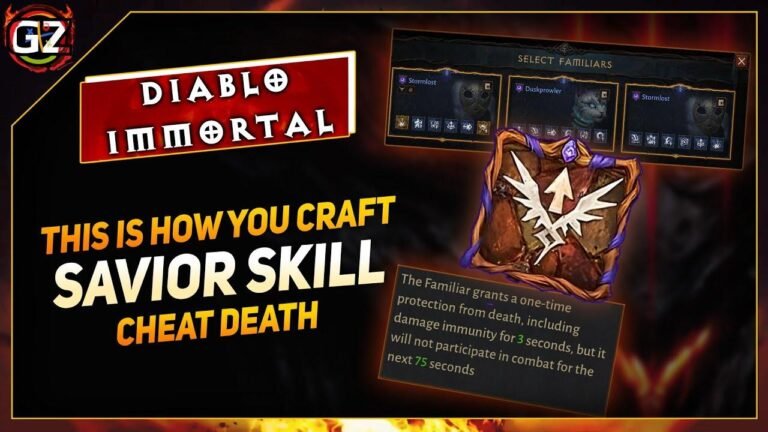 Crafting a powerful savior skill for your familiars in Diablo Immortal is a breeze with these simple steps and a little luck.
