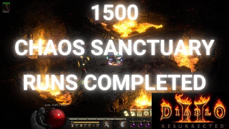 Ich habe 1500 Runs von Chaos Sanctuary abgeschlossen und hier sind die Drops von Runs 1000 bis 1500 in Diablo 2 Resurrected.
