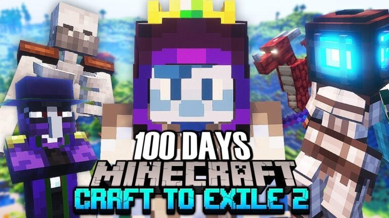 I managed to survive for 100 days in Craft to Exile 2 in Minecraft.