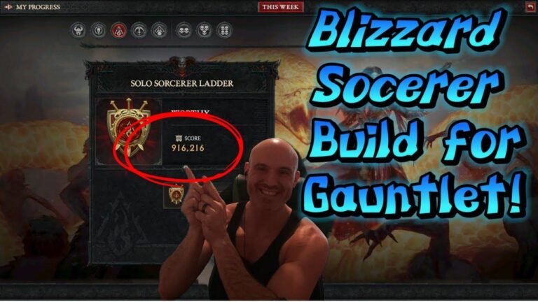 Blizzard Sorcerer Setup for Gauntlet in Diablo 4 Season 3!