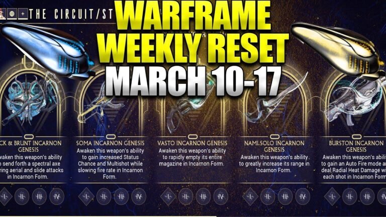 Warframe’s Weekly Refresh on March 10, 2024 | Dive into Incarnons and More! Snatch Orokin Reactors and Catalysts Now!