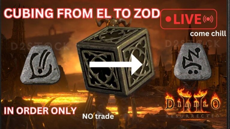 Transforming from El to Zod using the Horadric Cube—solution to ?!—Diablo 2 Resurrected.
