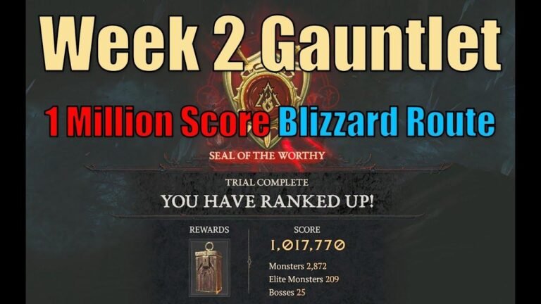 Blizzard Route punktet 1M | Woche 2 Gauntlet | Diablo 4 | S3 Sorcerer.