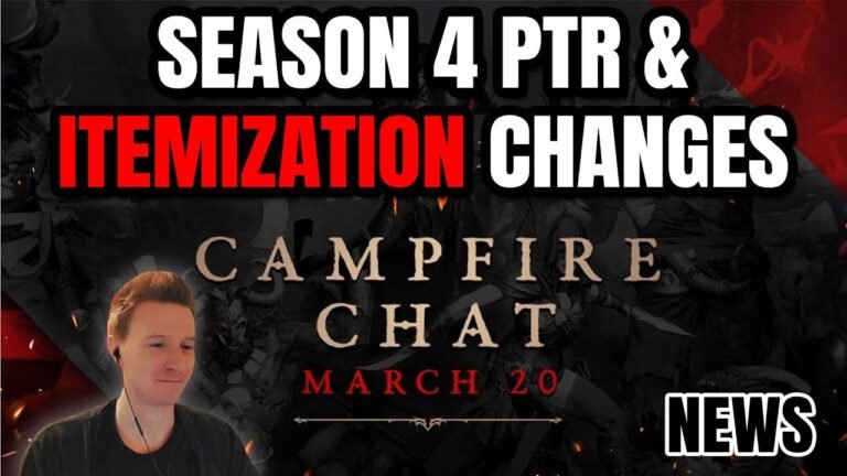 Get ready for Season 4 updates! PTR and huge changes to itemization are on the way for Diablo 4. Exciting news awaits!