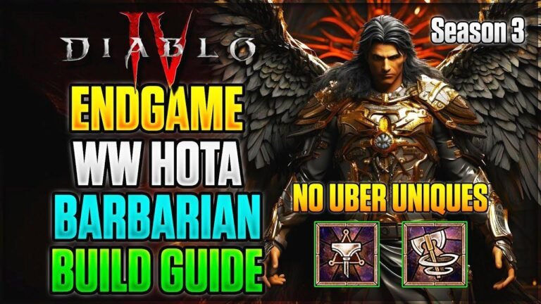 Diablo 4 Best Endgame WW HOTA Barbarian Build Guide für Saison 3