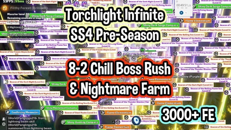 Torchlight Infinite // SS4 Pre-Season // 3000+ FE // 8-2 Deep Space Chill Boss Rush
Rewritten text:
Join Torchlight Infinite’s SS4 Pre-Season event for a chill boss rush in Deep Space. Earn 3000+ FE and more!