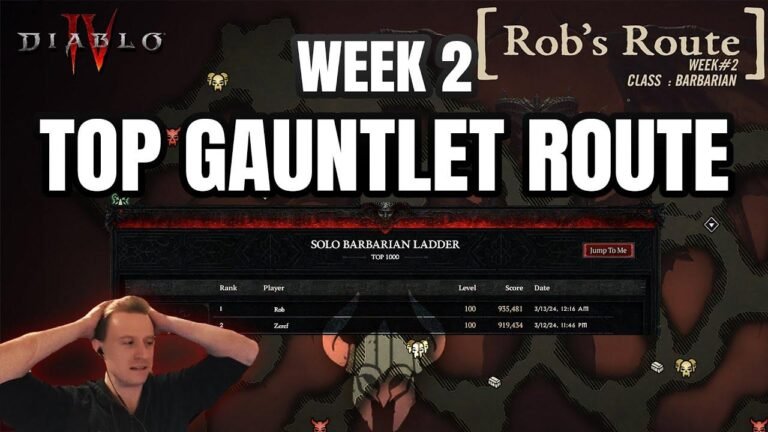 Check out the new Gauntlet map! With a 1 million plus route draft, it’s suitable for most classes in Diablo 4.