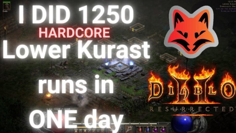 I ran 1250 LK runs in one day – Diablo 2 resurrected.
