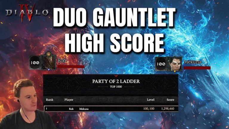 New! Barbarian and Sorceress team with a 1.3M score blasting through the Gauntlet in Diablo 4! Join the action now!