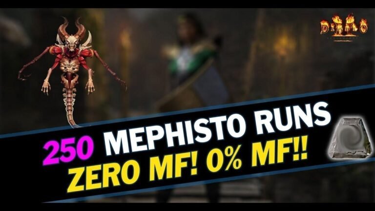 Wahnsinnige Ergebnisse von 250 Mephisto Runs mit NULL Magie finden in Diablo 2 Resurrected Ladder! #gaming #diablo2