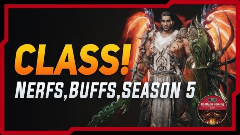 Season 5 of Diablo Immortal introduces adjustments to class balance, including both nerfs and buffs.