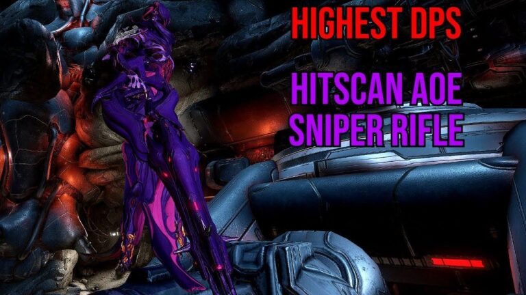 Das Hitscan Area of Effect Sniper Rifle im Spiel Warframe kombiniert Präzision und große Reichweite für maximale Wirkung.