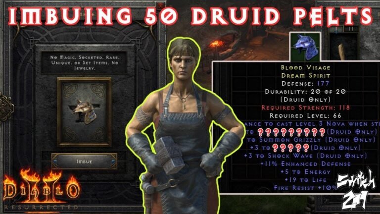 Upgrade Your Journey: Imbue 50 Druid Pelts for +5 Tornadoes! – Diablo 2 Resurrected