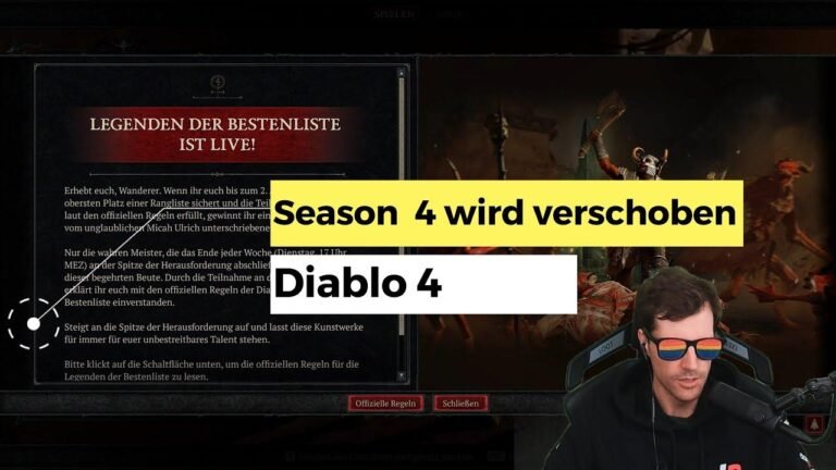 Diablo 4: Die neue Saison wurde um einen Monat verschoben.