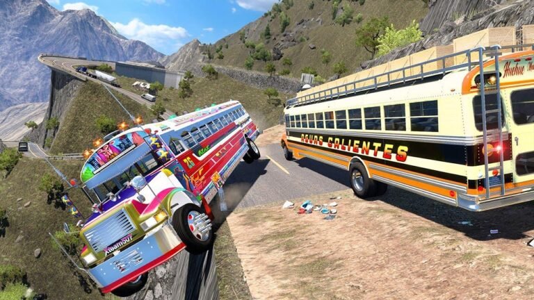 Panama’s Devilish Red Bus Sparks Extreme Road Mishap in American Truck Simulator!