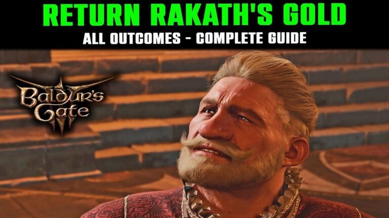 Baldur's Gate 3: Anleitung zur Rückgabe von Rakaths Gold für alle Ergebnisse