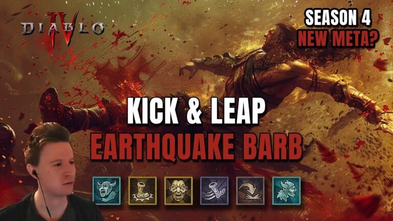 Saison 4 Diablo 4: Entfessle die Macht des Sprungbebens Kick Barbarian
