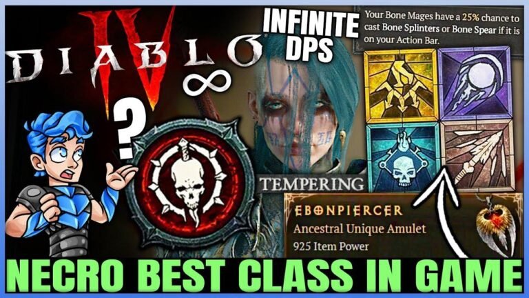 Diablo 4: Necromancer Dominates Season 4 with New Top Builds and Fixed Minions, Plus an Amazing Tempering Guide!