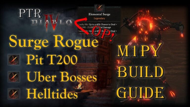 Powerful New Build Wrecks T200 Pit & Tormented Bosses – Ultimate Guide to Full Surge Rogue Build in Diablo 4 PTR