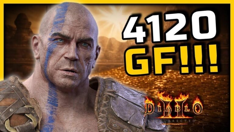 Strike Gold with Diablo 2 Resurrected: Unleash the Ultimate 4120 GF Barbarian!