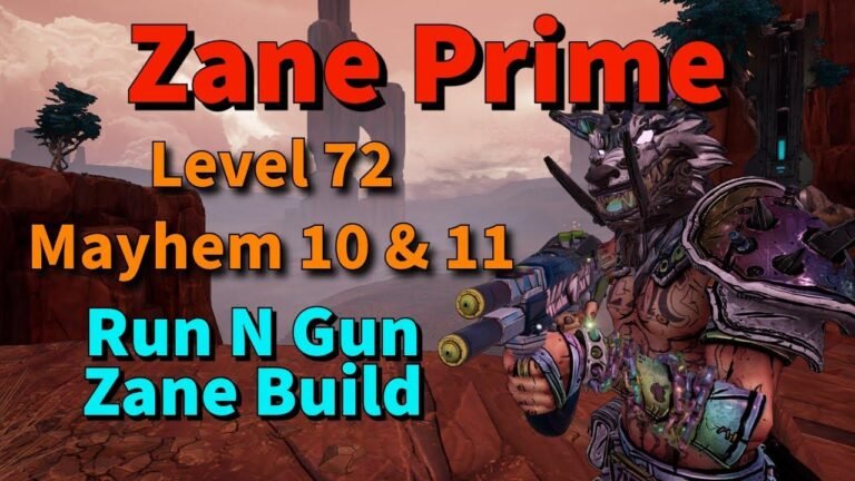 Zane’s Ultimate Run N Gun Loadout – Top BL3 Build at Lvl 72, Mayhem 11