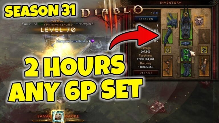 Unlock Your 6-Piece Starter Kit in 2 Hours for Diablo 3 Season 31!
