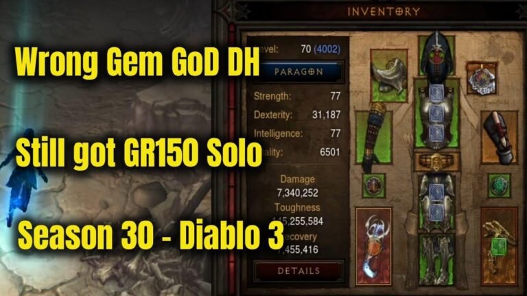 Season 30 GoD DH GR150 Solo with Incorrect Gem in Diablo 3
