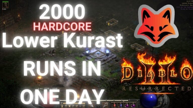 Complete 2000 Lower Kurast Runs in Just One Day on Diablo 2 Resurrected!