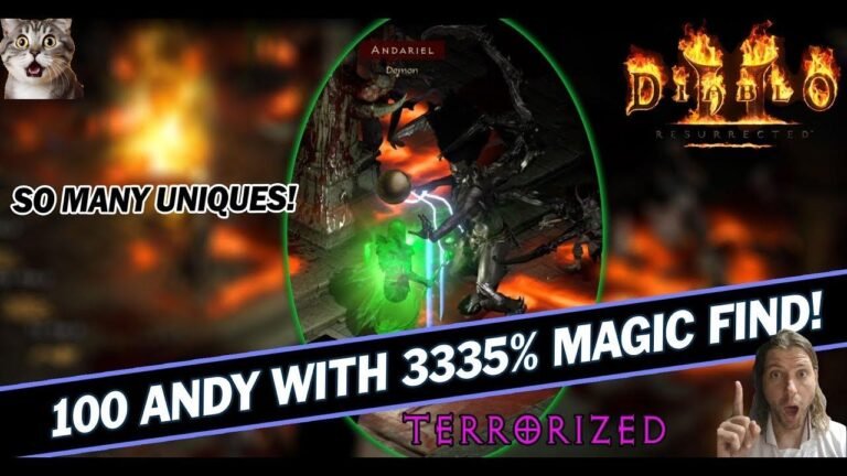 100 Terrifying Diablo 2 Runs at 3325% Magic Find – Thrills Ensured!